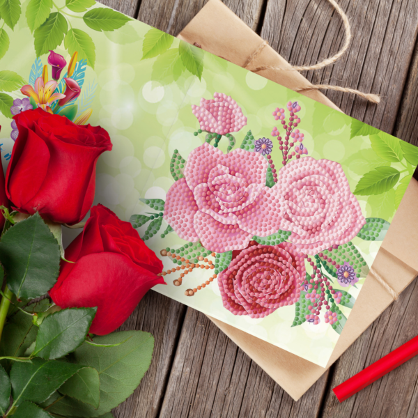 Diamond Painting Wenskaart Rozen
