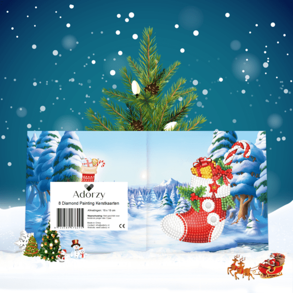 Adorzy Diamond Painting Kerstkaarten - Set 2