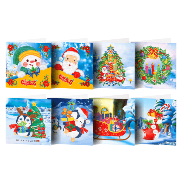 Adorzy Diamond Painting Kerstkaarten - Set 2