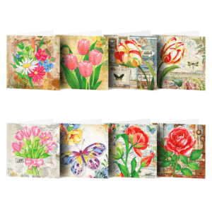 Adorzy Diamond Painting Kaarten Bloemen