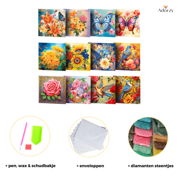 Compleet pakket Diamond Painting kaarten