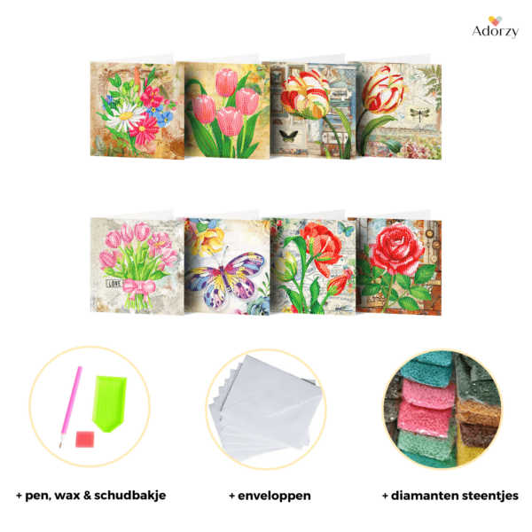 Compleet pakket Diamond Painting Kaarten