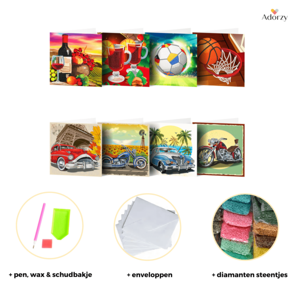 Compleet pakket Diamond Painting Kaarten