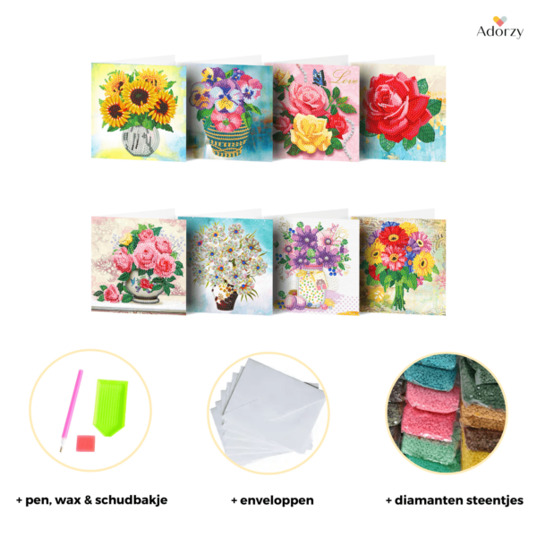 Compleet pakket Diamond Painting Kaarten