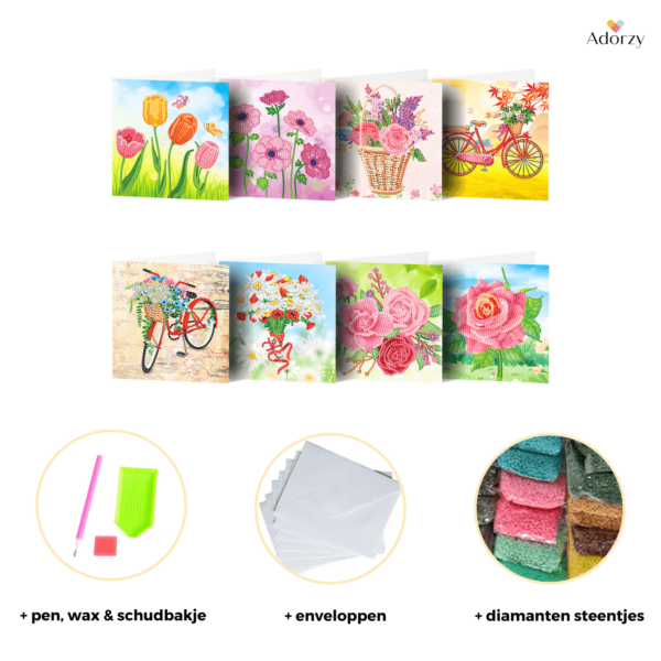 Compleet pakket Diamond Painting Kaarten