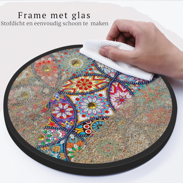 Diamond Painting Schilderij Rond Frame - Mandala