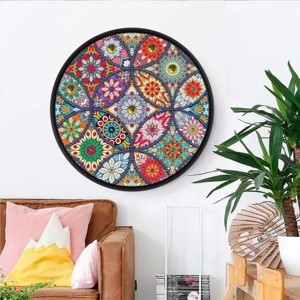 Diamond Painting Schilderij Rond Frame - Mandala