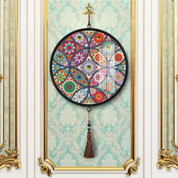 Adorzy Diamond Painting Schilderij Rond Frame - Mandala