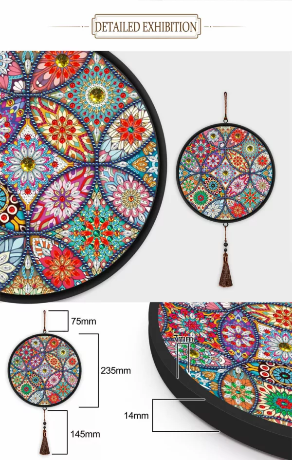 Adorzy Diamond Painting Schilderij Rond Frame - Mandala