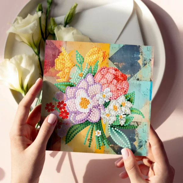 Diamond Painting Wenskaarten – 12 stuks – Set 5 - Afbeelding 6