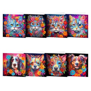 Diamond Painting Kaarten Katten en Honden