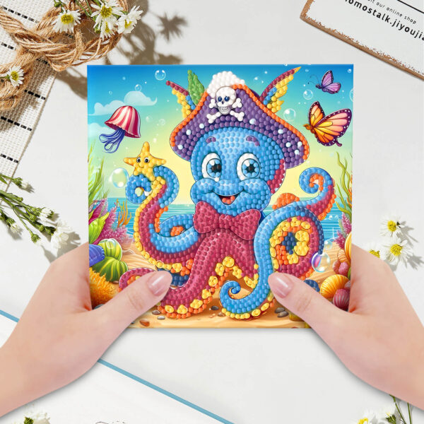 Diamond Painting Kaarten Oceaan Dieren