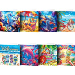 Diamond Painting Kaarten Vakantie en Onderwater