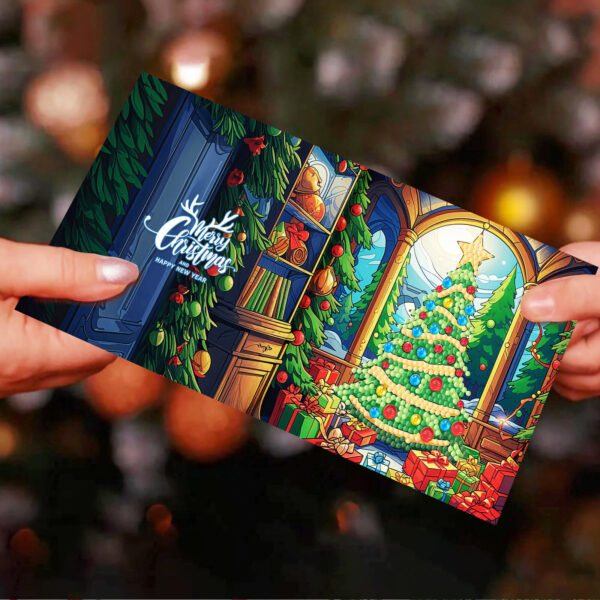 Diamond Painting Kerstkaarten - 12 kaarten - Complete set