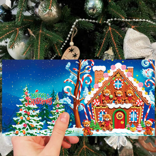 Diamond Painting Kerstkaarten - 12 kaarten - Complete set