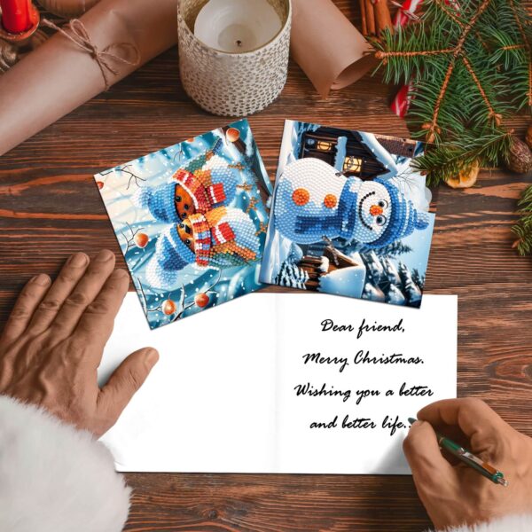 Diamond Painting Kerstkaarten - 12 kaarten - Complete set