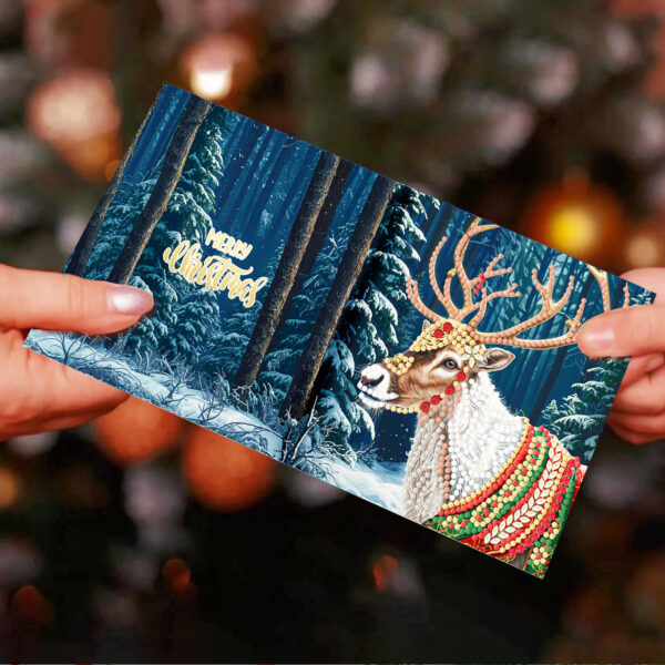 Diamond Painting Kerstkaarten - 12 kaarten - Complete set