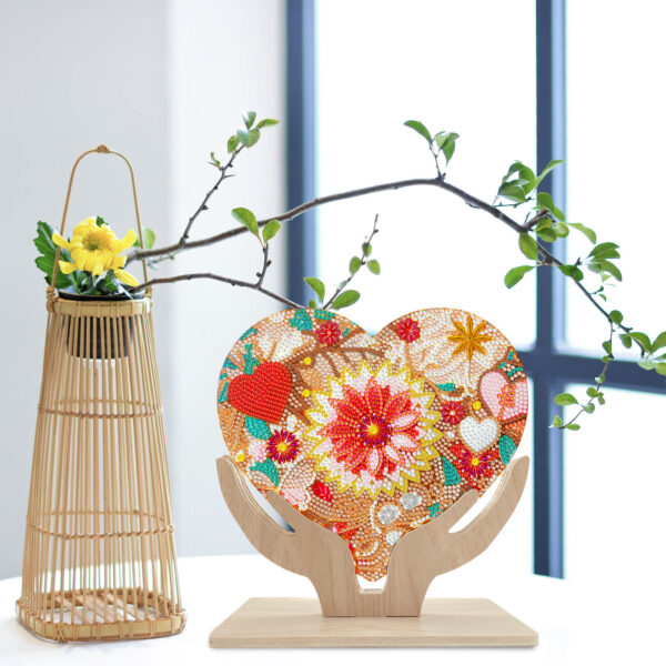 Diamond Painting Hart met bloemen