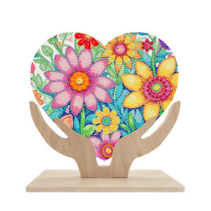 Diamond Painting Hart met bloemen