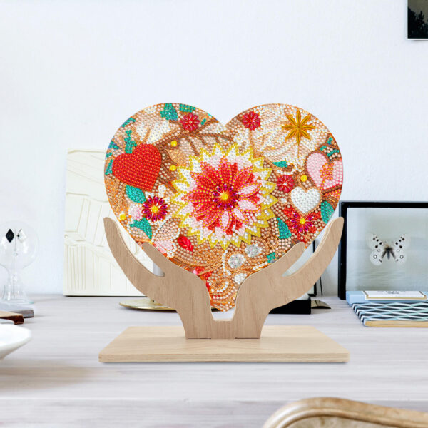 Diamond Painting Hart met bloemen