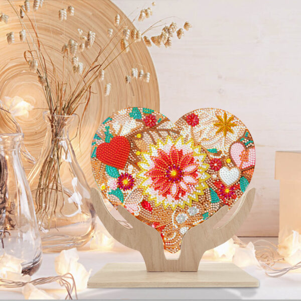 Diamond Painting Hart met bloemen