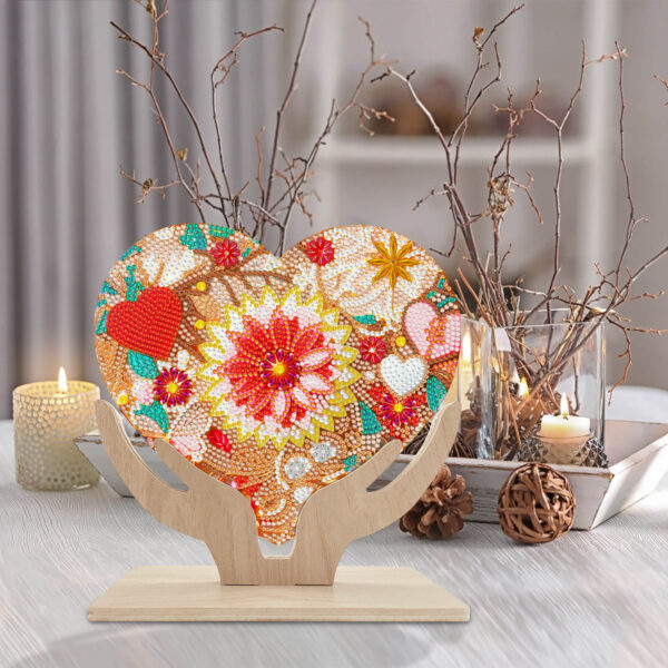 Diamond Painting Hart met bloemen