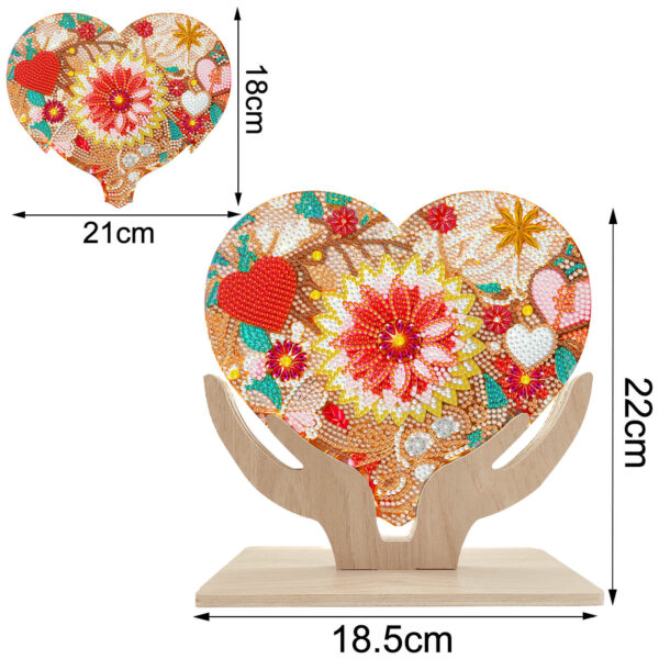 Diamond Painting Hart met bloemen