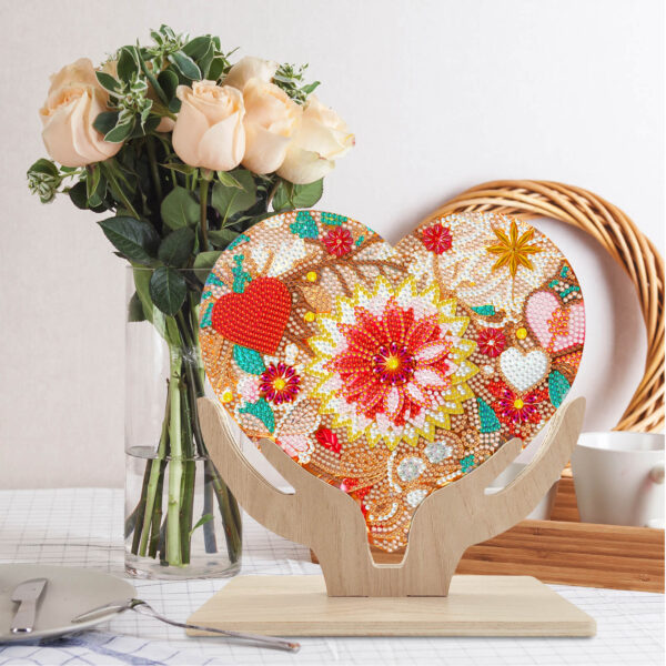 Diamond Painting Hart met bloemen
