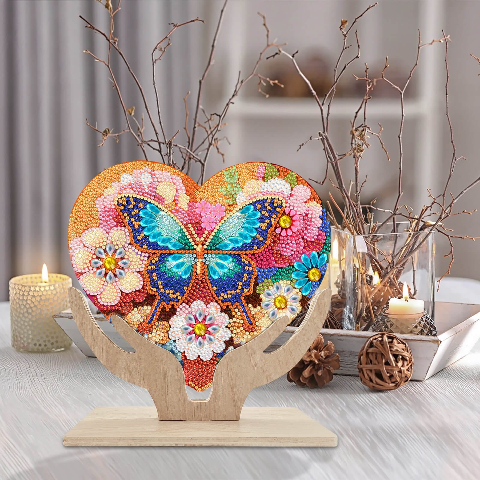 Diamond Painting Hart met vlinder