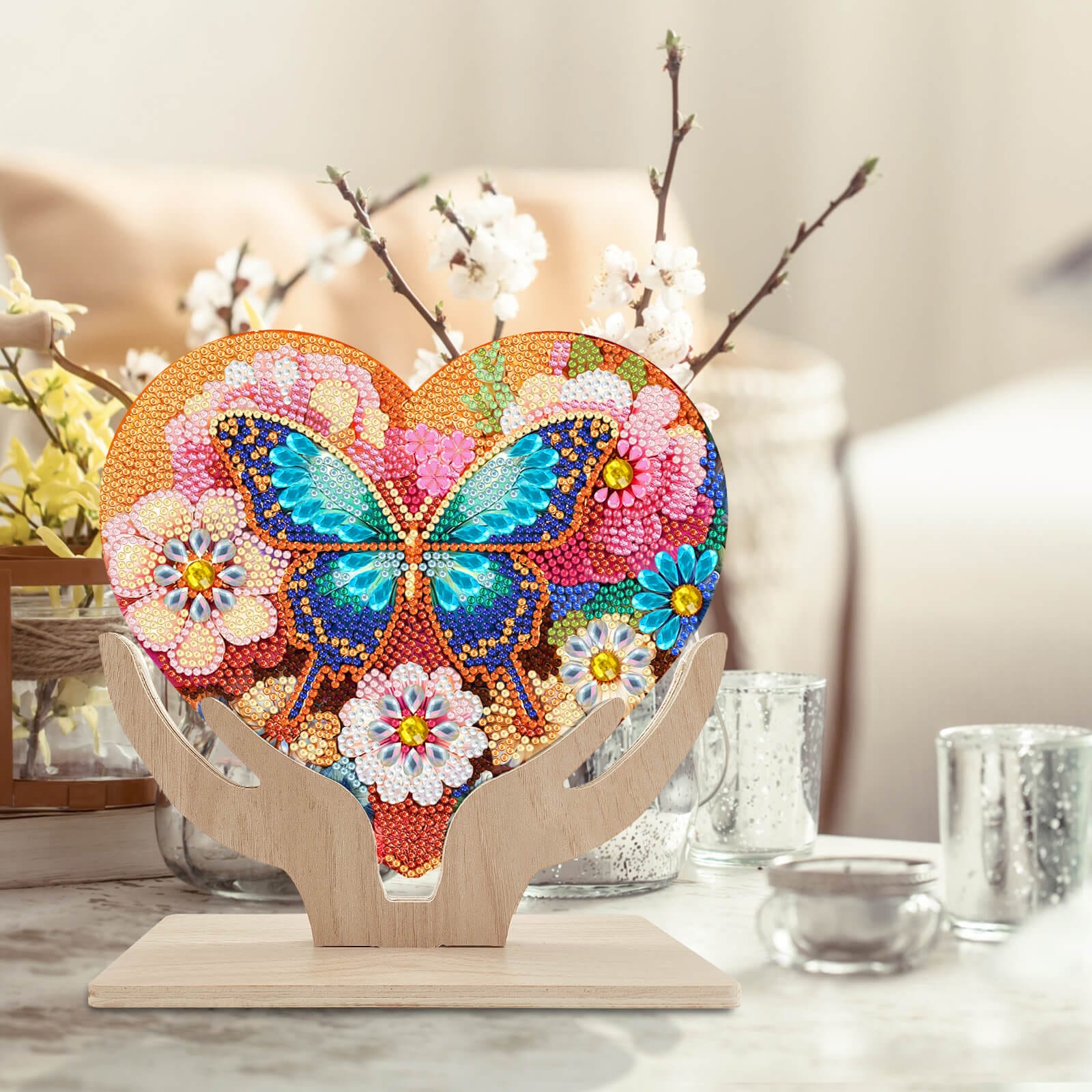 Diamond Painting Hart met vlinder