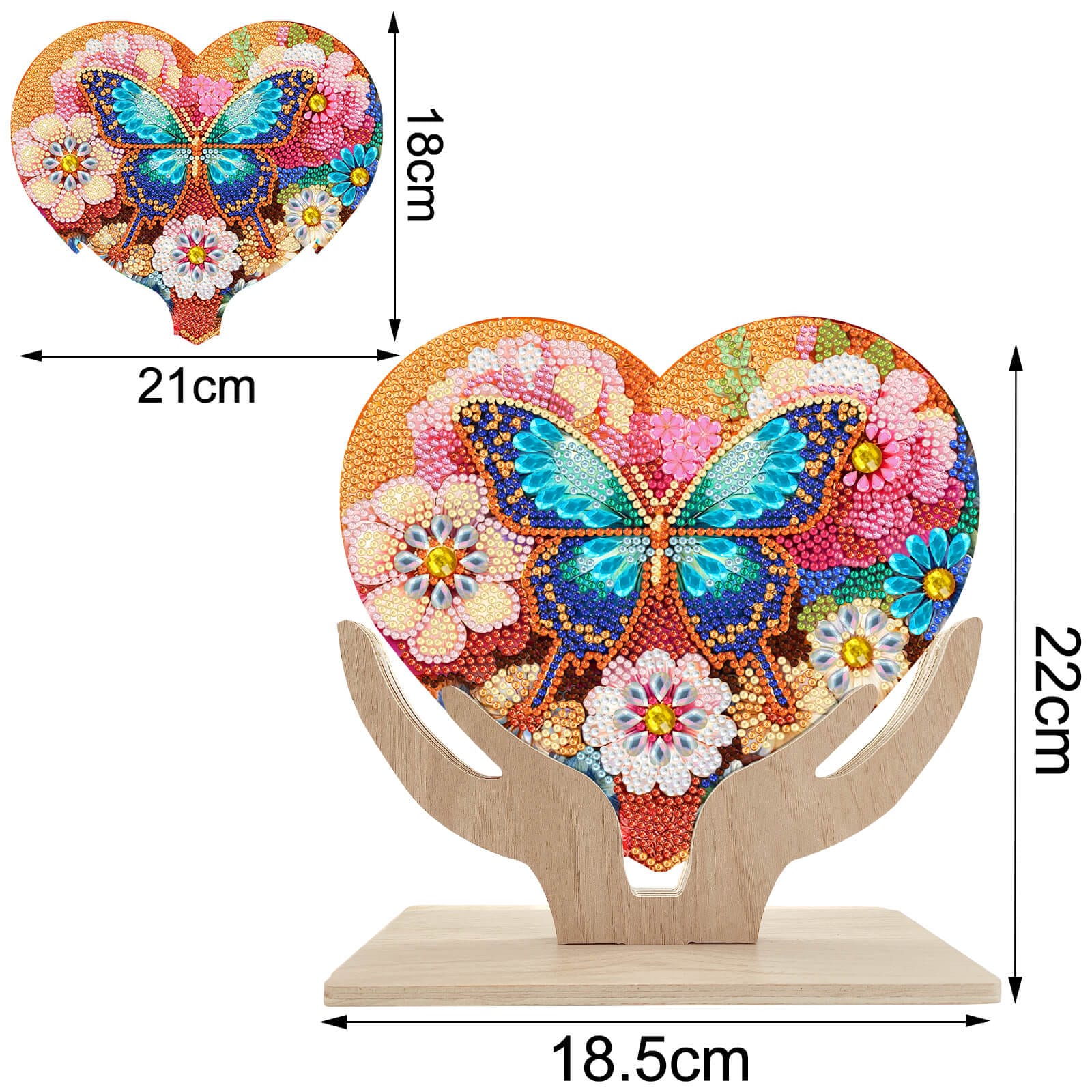 Diamond Painting Hart met vlinder