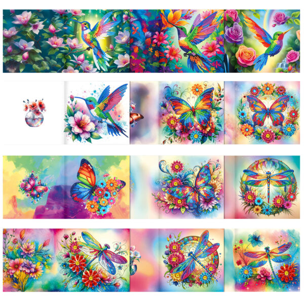 Diamond Painting Kaarten - 12 stuks