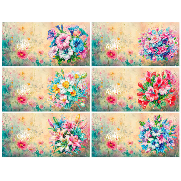 Diamond Painting Kaarten - 6 stuks
