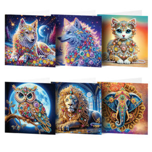 Diamond Painting Kaarten - 6 stuks