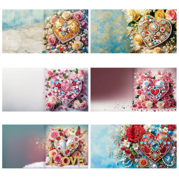 Diamond Painting Kaarten - 6 stuks