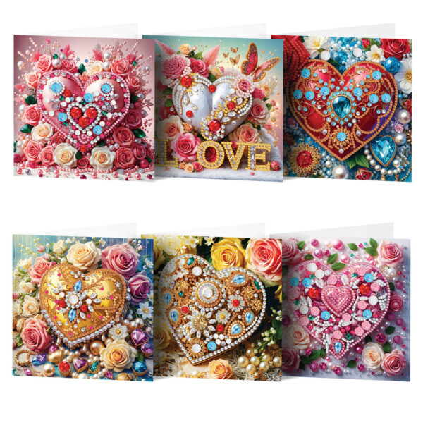 Diamond Painting Kaarten - 6 stuks