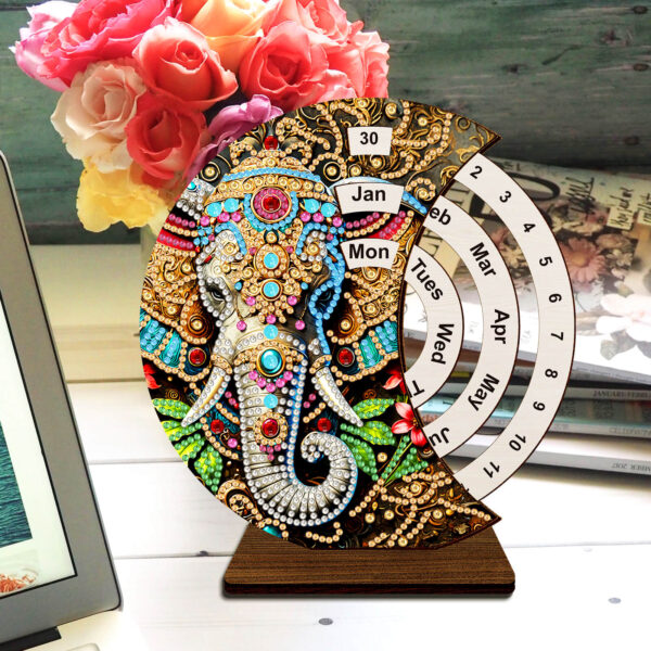Diamond Painting Kalender - Olifant