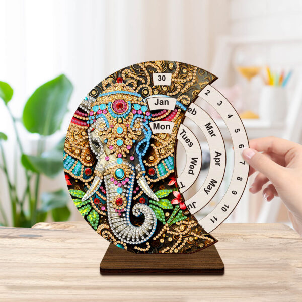 Diamond Painting Kalender - Olifant