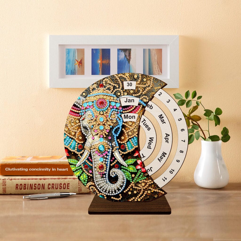 Diamond Painting Kalender - Olifant