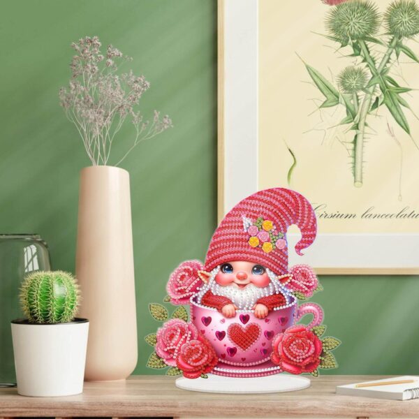 Diamond Painting Decoratie – Kabouter in Theekopje
