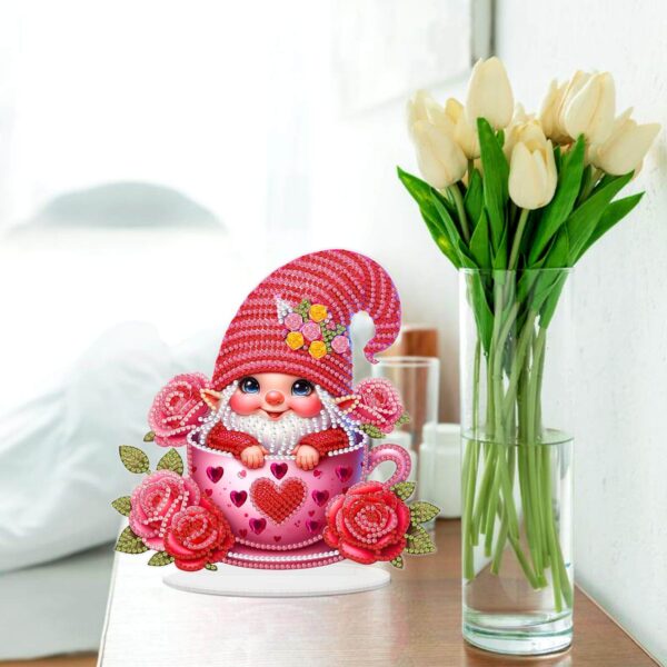 Diamond Painting Decoratie – Kabouter in Theekopje