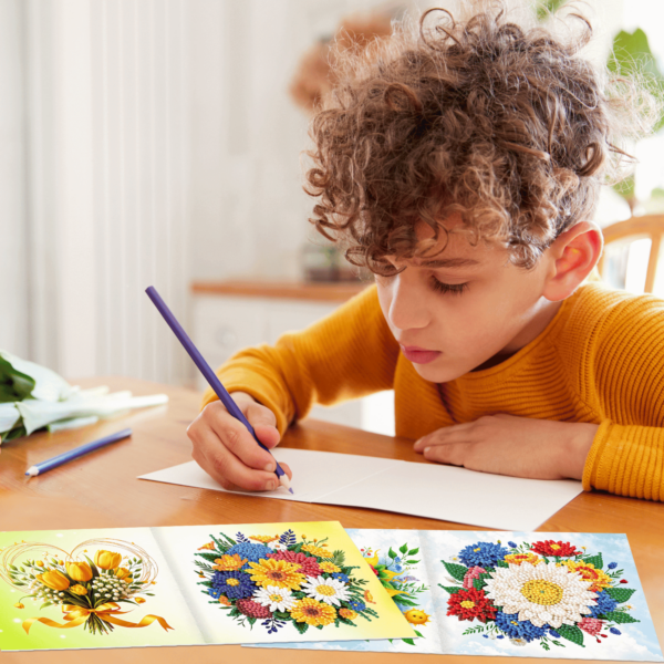 Diamond Painting Kaarten met Nederlandse Teksten - 8 Kaarten - DIY - Exclusief bij Adorzy