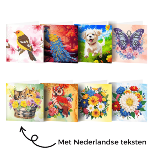 Diamond Painting Kaarten met Nederlandse teksten - Exclusief bij Adorzy