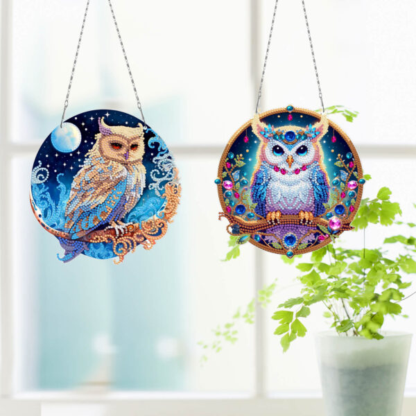 Diamond Painting Raamhangers - Set van 3 - Uilen