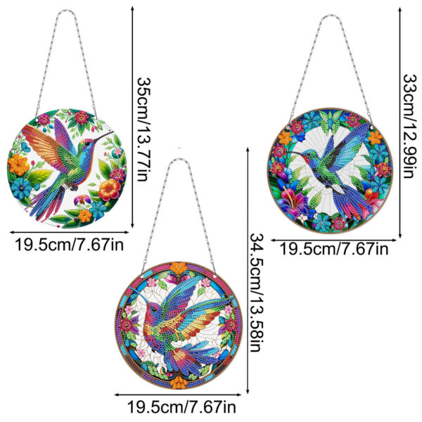 Diamond Painting Raamhangers - Set van 3 - Vogels
