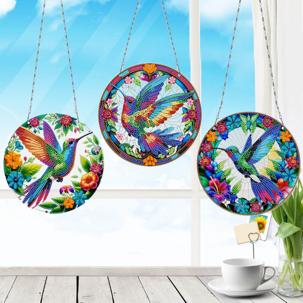 Diamond Painting Raamhangers - Set van 3 - Vogels