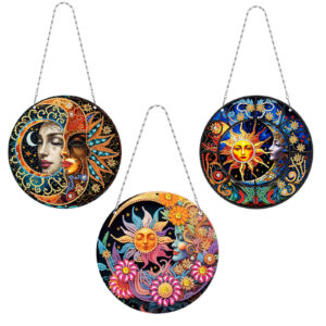 Diamond Painting Raamhangers - Set van 3 - Zon en Maan