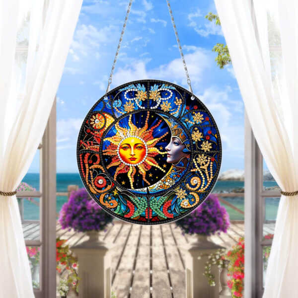 Diamond Painting Raamhangers - Set van 3 - Zon en Maan