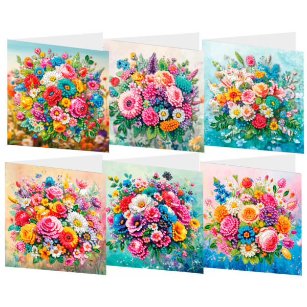Diamond Painting Kaarten - 6 stuks