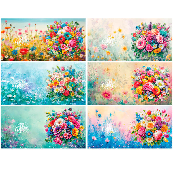 Diamond Painting Kaarten - 6 stuks